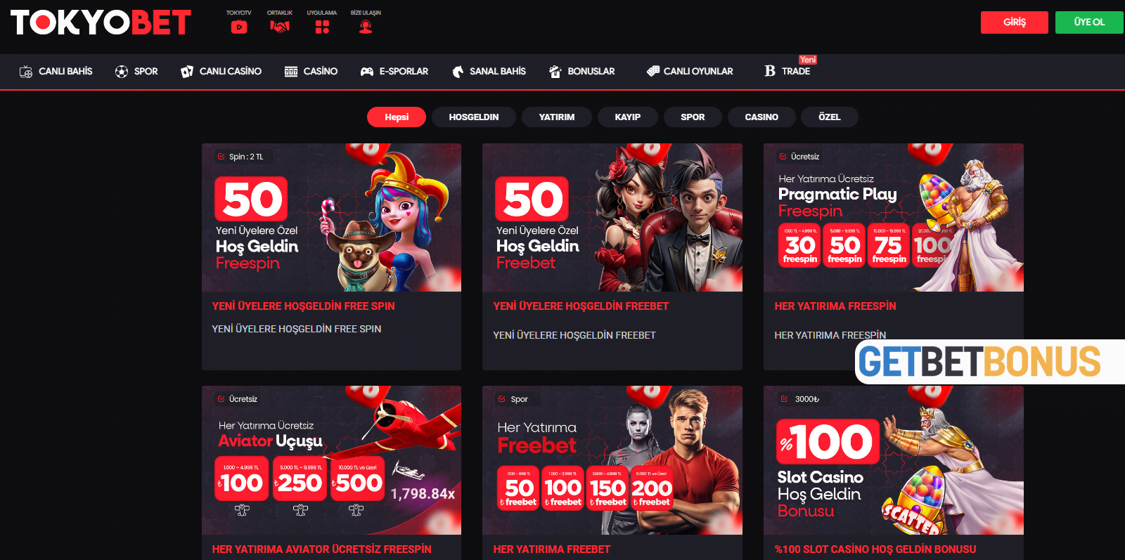 Tokyobet Bonusları